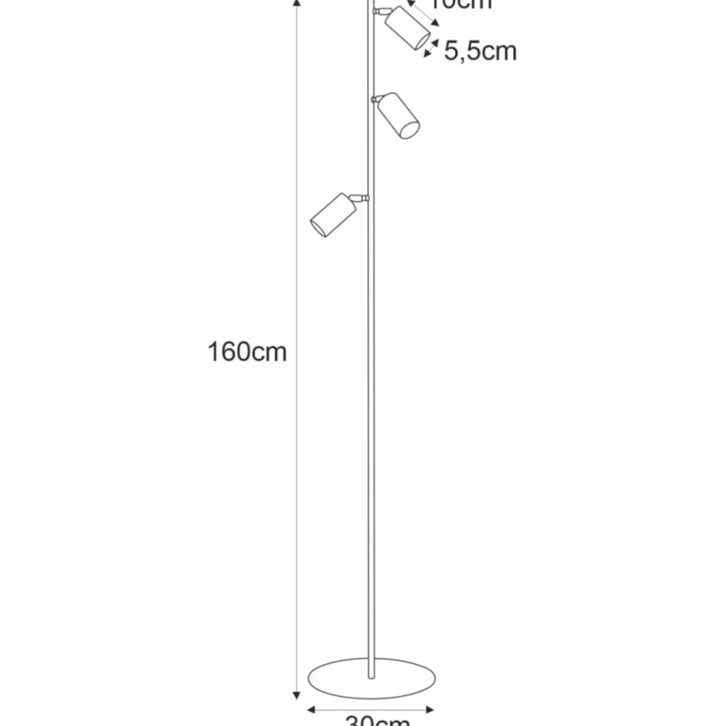 Wysoka lampa stojąca z regulowanymi tubami K-4905 ALTER | Kaja*Sklep Kaja Fashion