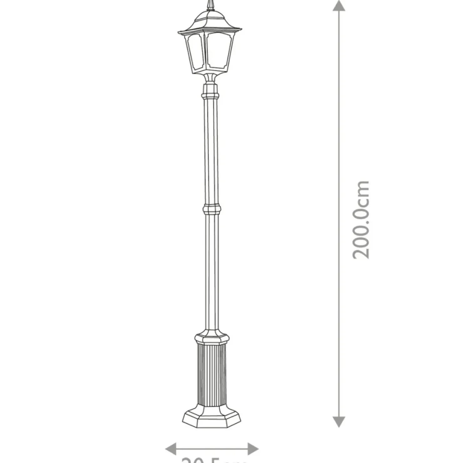 Wysoka lampa zewnętrzna, ogrodowa CP6-BLACK z serii CHAPEL*Sklep Kaja Discount
