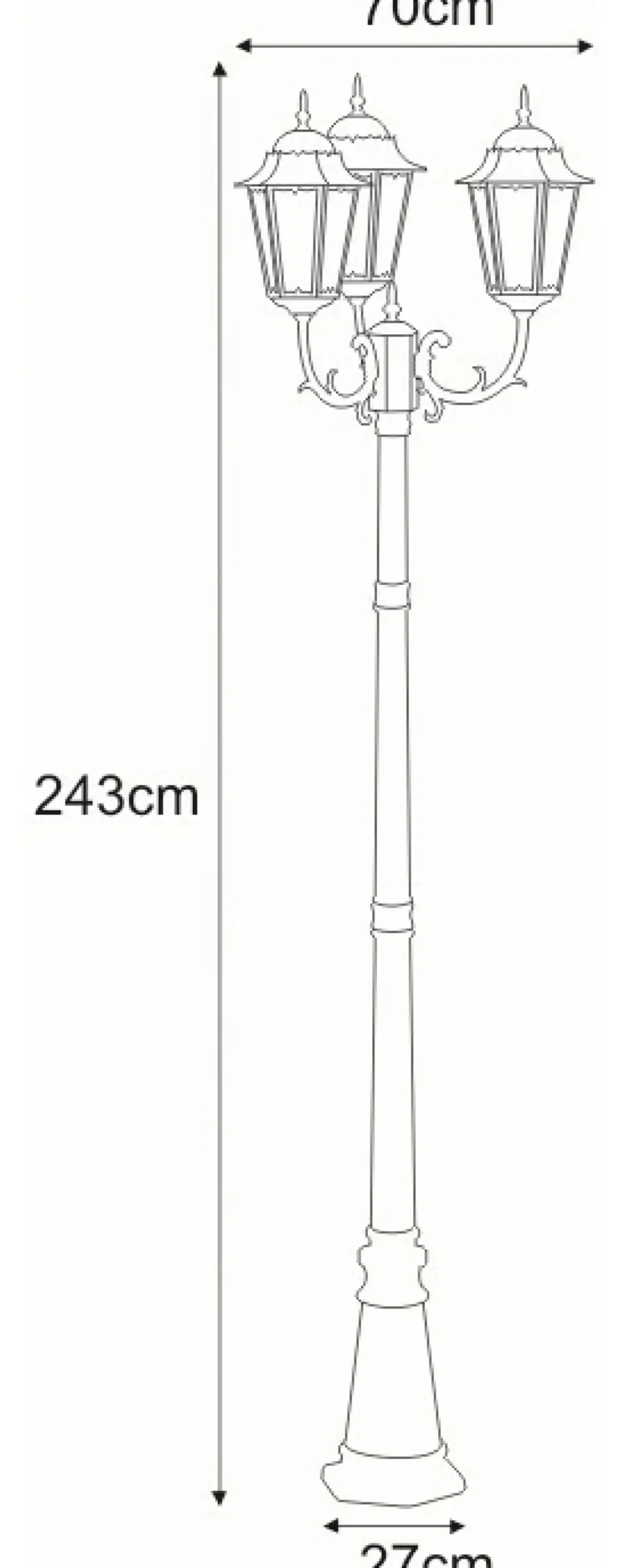 Wysoka latarnia ogrodowa K-7006A2/3 LOZANA | Kaja Oświetlenie*Sklep Kaja Cheap