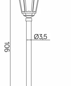 Wyszukana lampa ogrodowa, styl klasyczny K 5002/2/M z serii RETRO MIDI | Kaja Oś*Sklep Kaja Cheap