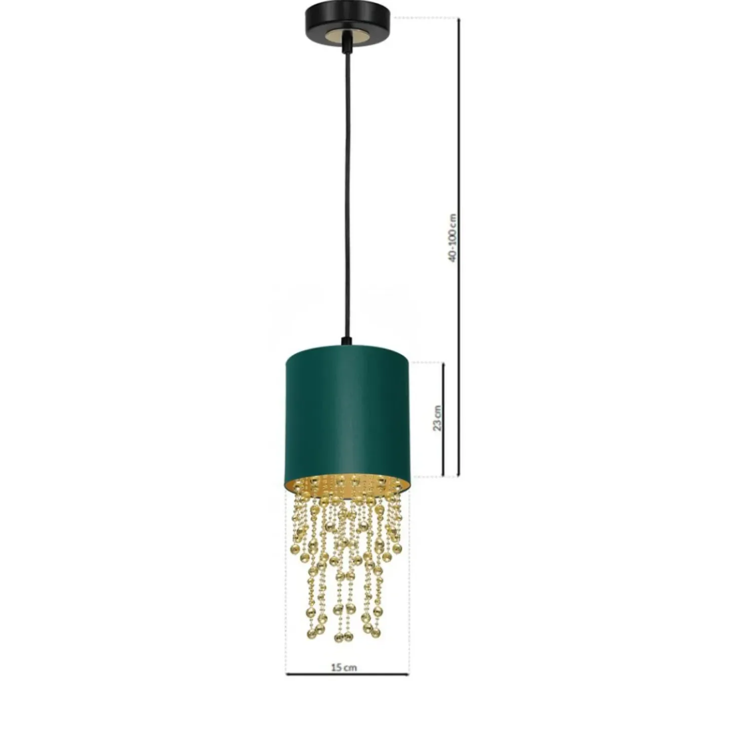Wytworna lampa wisząca w zielonym kolorze MLP6449 z serii ALMERIA | Kaja Oświetl*Sklep Kaja Cheap