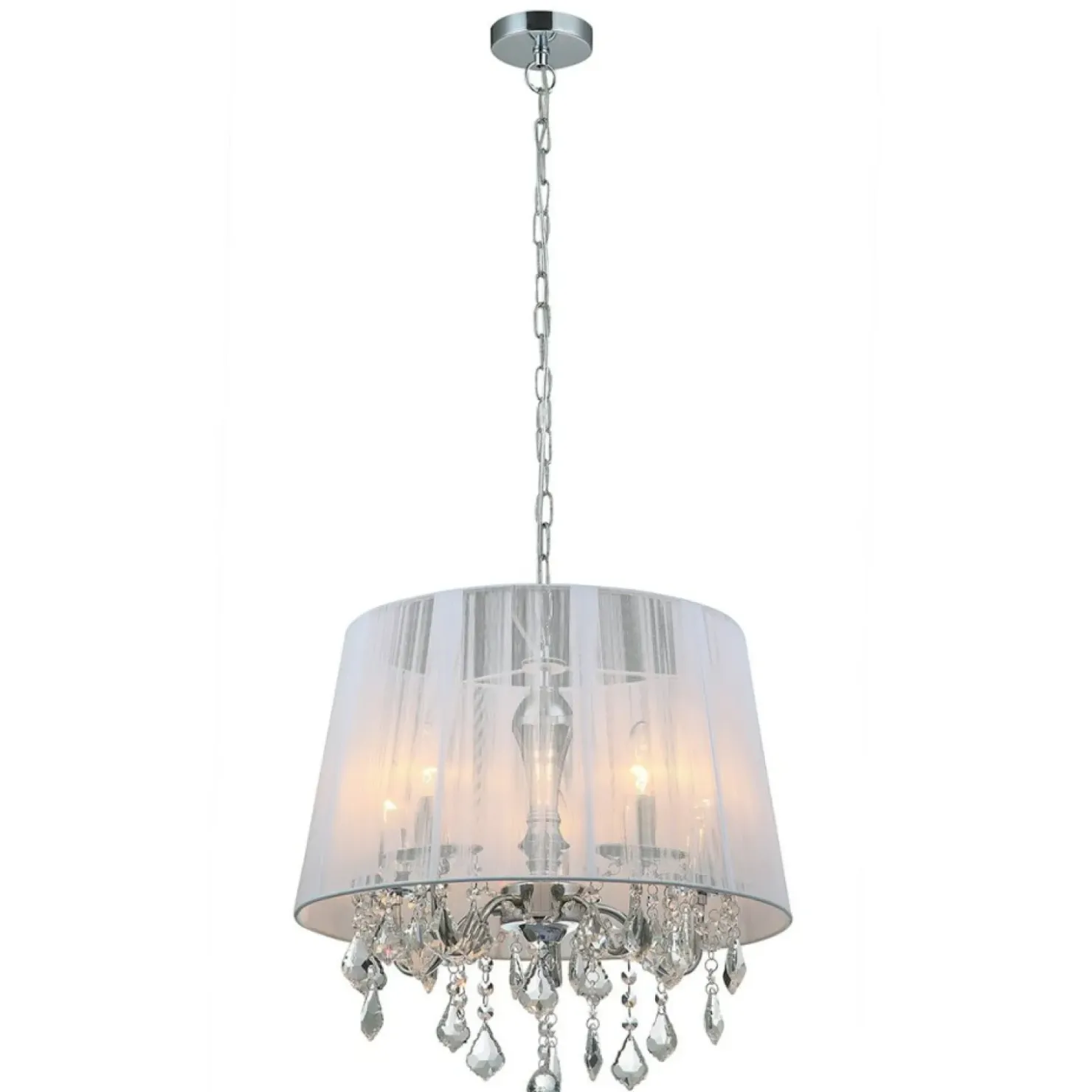 Żyrandol abażurowy glamour MDM-2572/5 W CORNELIA | Kaja Oświetlenie*Sklep Kaja Fashion