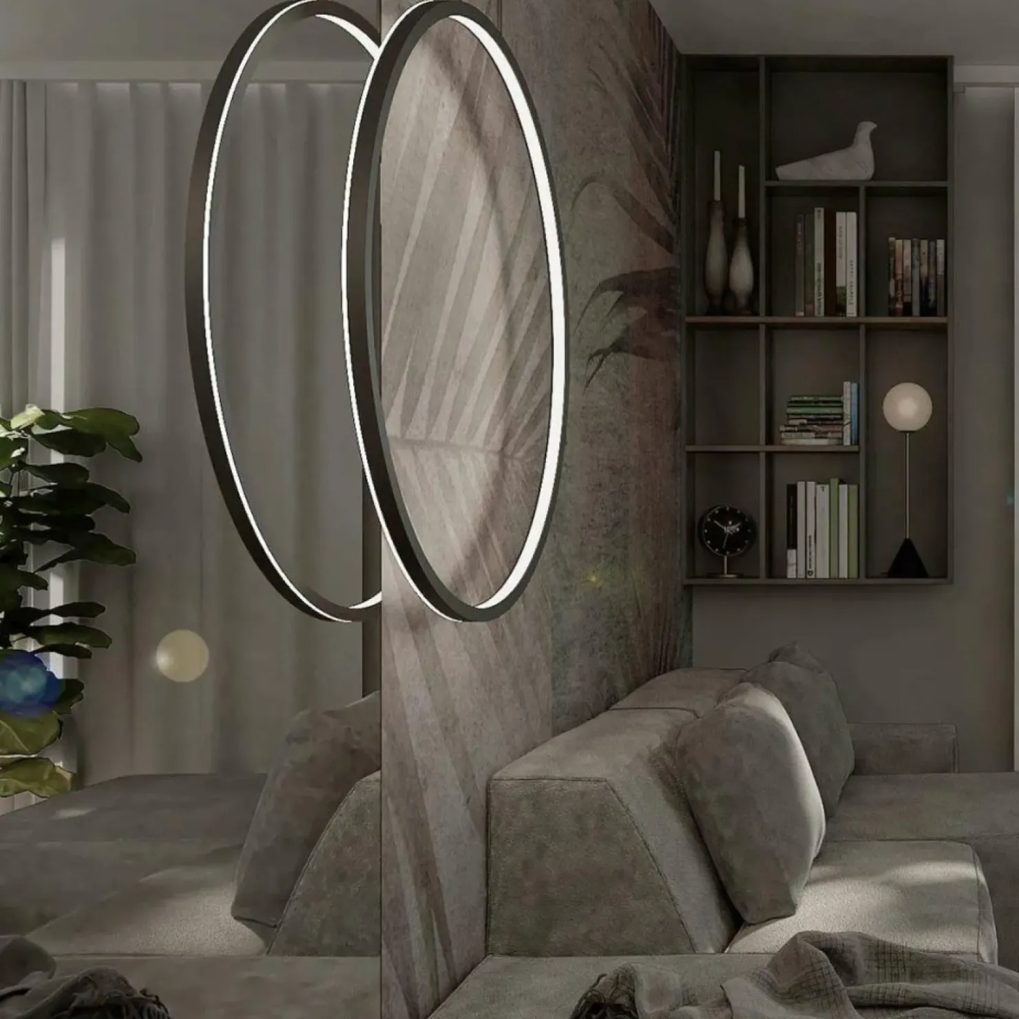 Hot Sklep Kaja Żyrandol do łazienki LED 3000K LP-999/1P S BK MIRROR | Kaja