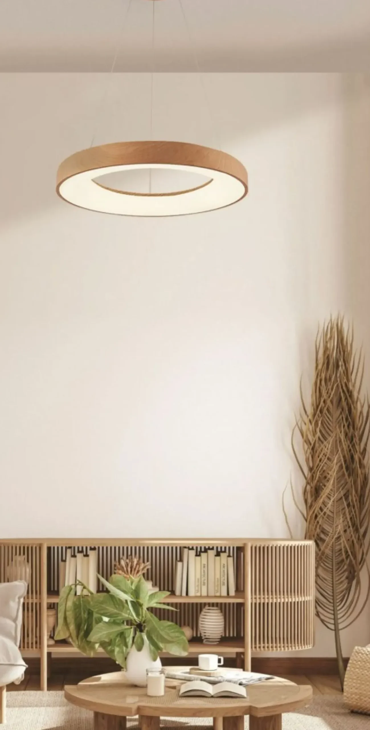 Outlet Sklep Kaja Żyrandol ledowa obręcz ⌀59,5cm z pilotem AZ5010 SANTANA | Kaja