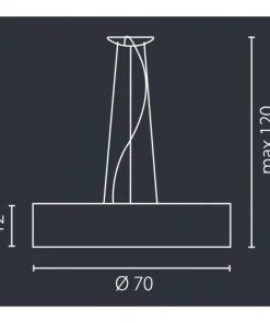 Store Sklep Kaja Żyrandol z abażurem ⌀70cm regulowany zwis 67251 TONGA | Kaja