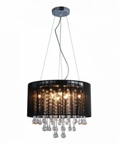Best Sale Sklep Kaja Żyrandol z abażurem i kryształkami RLD92174-8B VERONA | Kaja