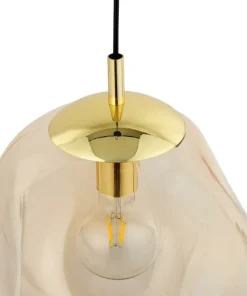 Store Sklep Kaja Żyrandol z bursztynowym kloszem TK 4261 SOL | Kaja Oświetlenie