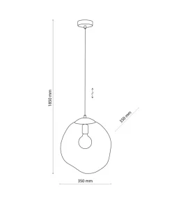 Store Sklep Kaja Żyrandol z bursztynowym kloszem TK 4261 SOL | Kaja Oświetlenie