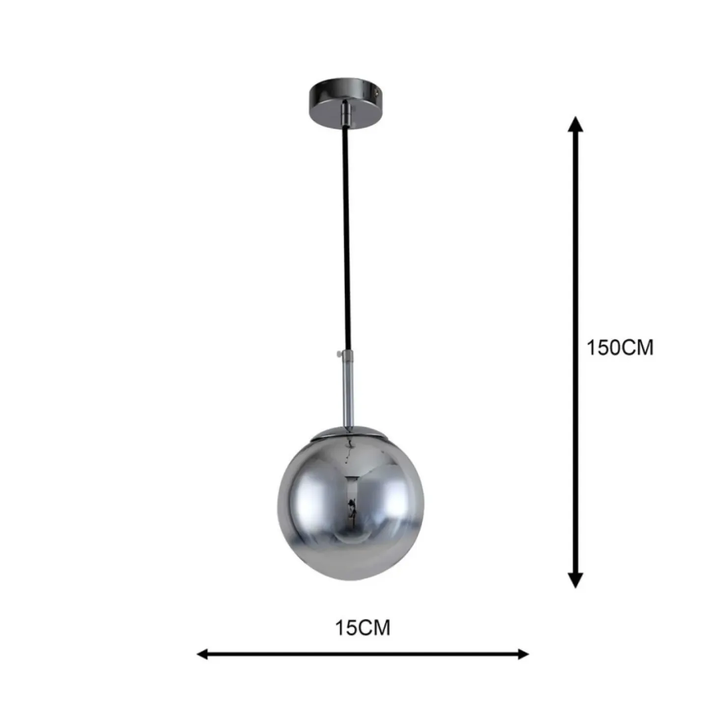 Cheap Sklep Kaja Żyrandol z chromowanym, okrągłym kloszem LP-2844/1P S CH z serii PALLA