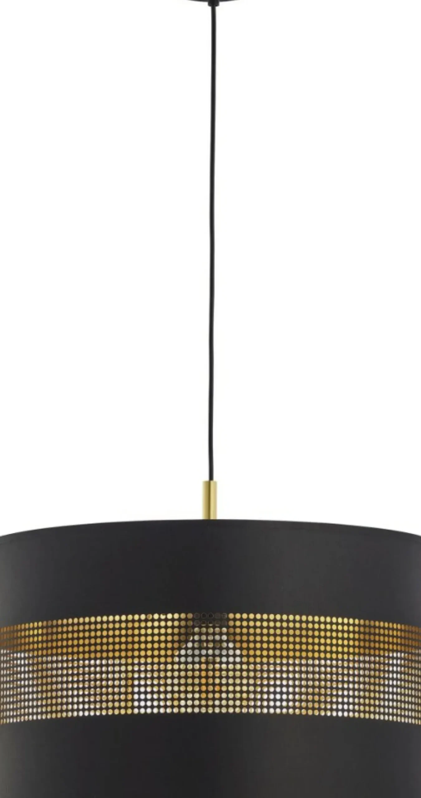 Store Sklep Kaja Żyrandol z czarno-złotym abażurem TK 3211 TAGO BLACK | Kaja