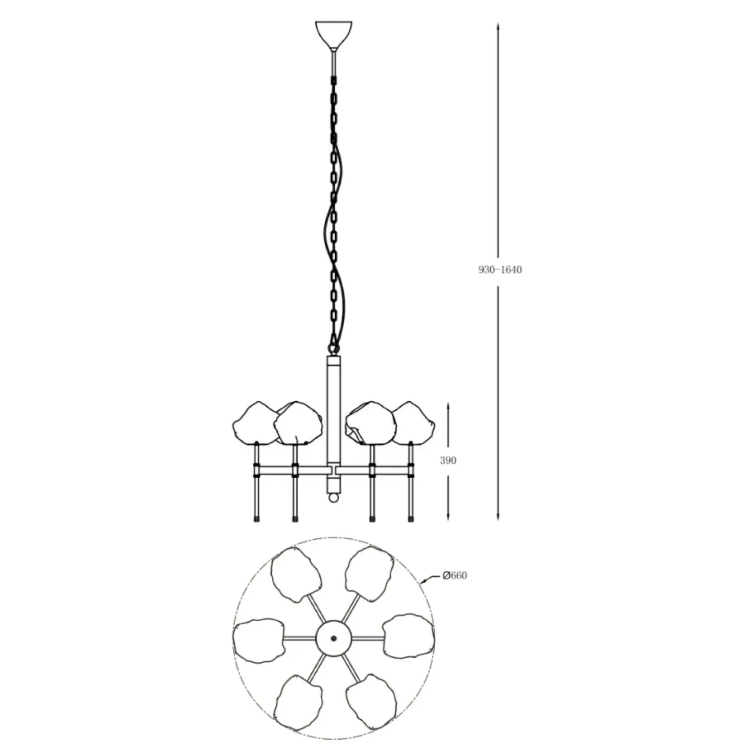 Cheap Sklep Kaja Żyrandol z dekoracyjnymi kloszami P0488-06L-SEAC ROCK | Kaja
