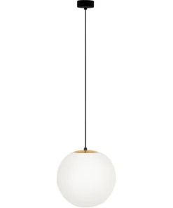 Flash Sale Sklep Kaja Żyrandol z dużym białym kloszem 30 cm K-4912 ISLA | Kaja Oświetlenie