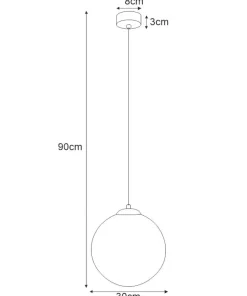 Flash Sale Sklep Kaja Żyrandol z dużym białym kloszem 30 cm K-4912 ISLA | Kaja Oświetlenie