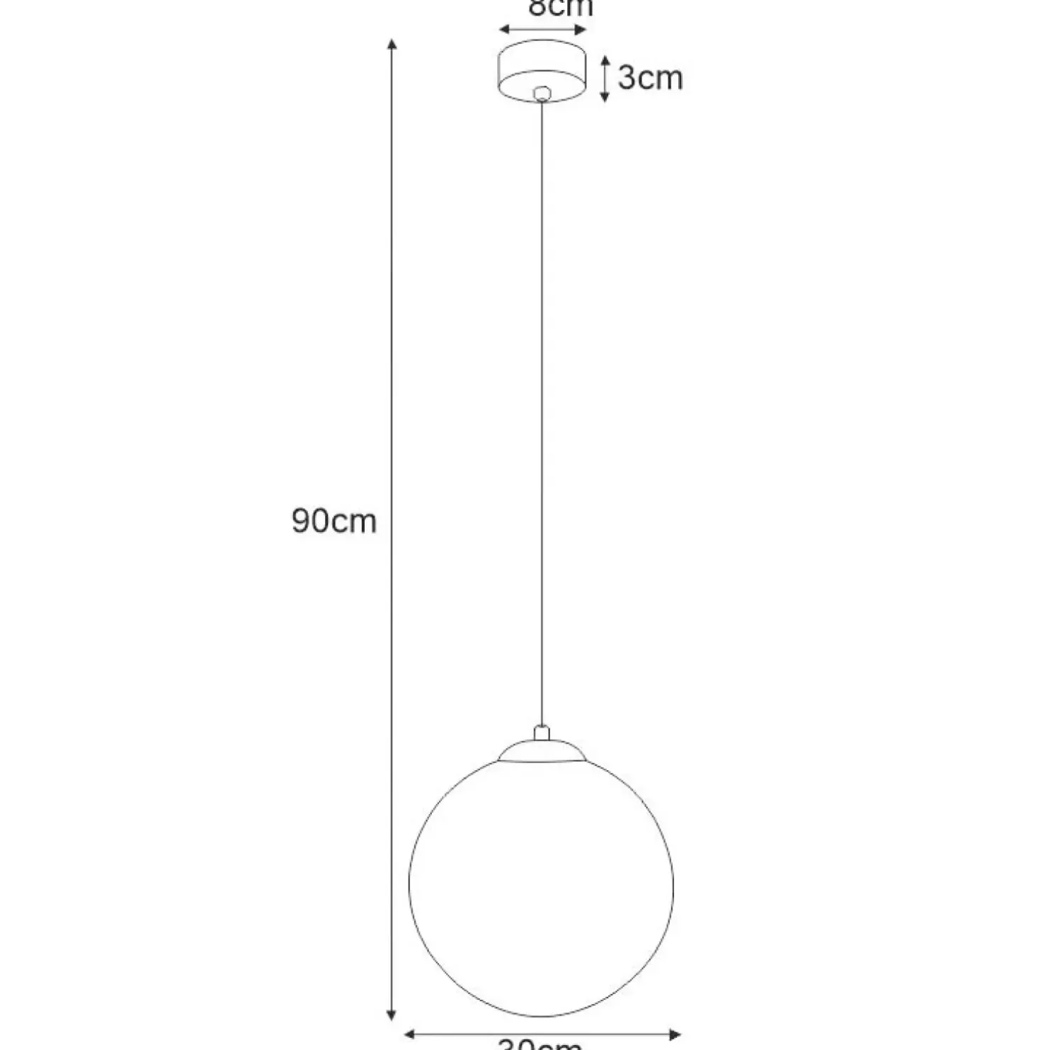 Flash Sale Sklep Kaja Żyrandol z dużym białym kloszem 30 cm K-4912 ISLA | Kaja Oświetlenie
