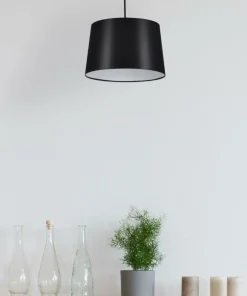 Shop Sklep Kaja Żyrandol z klasycznym abażurem K-4350 REMI BLACK | Kaja Oświetlenie czarny