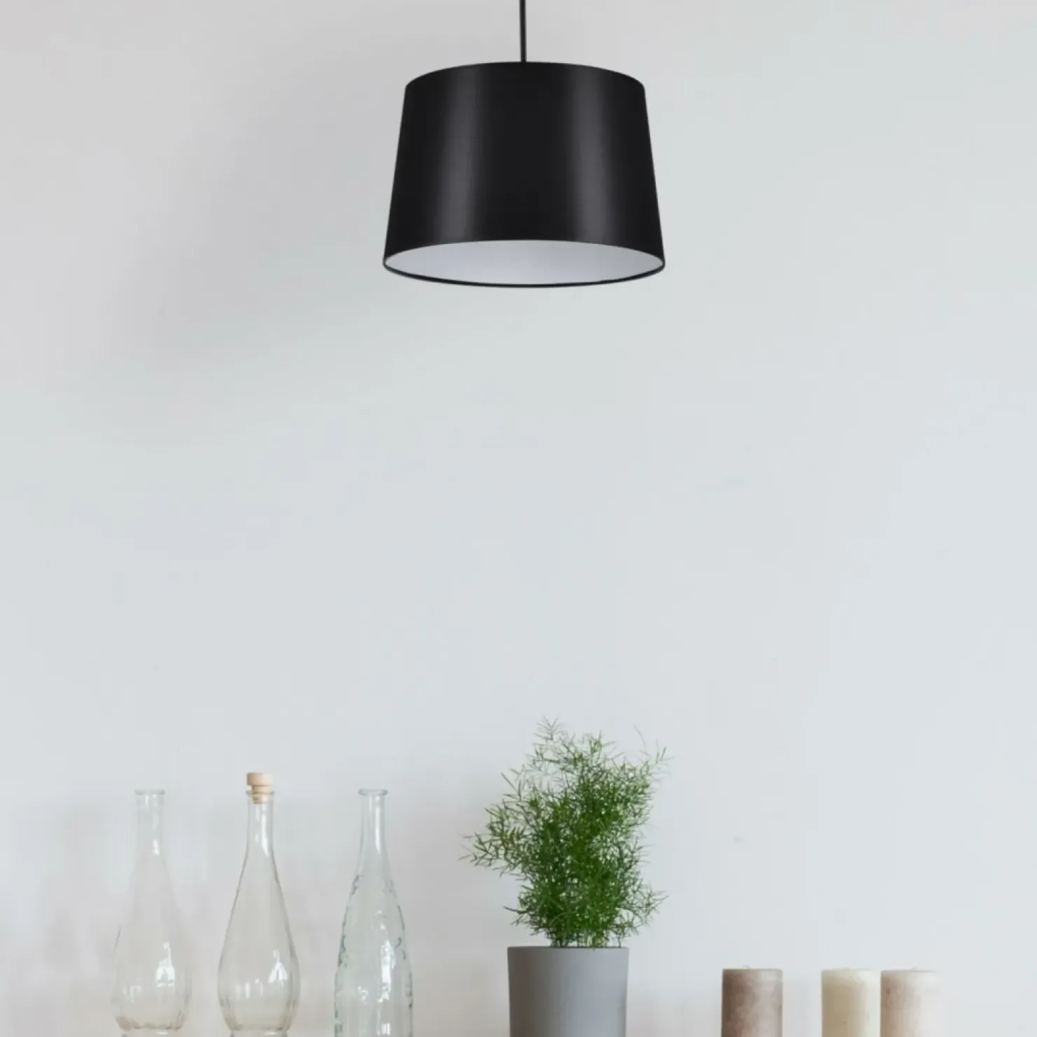 Shop Sklep Kaja Żyrandol z klasycznym abażurem K-4350 REMI BLACK | Kaja Oświetlenie czarny