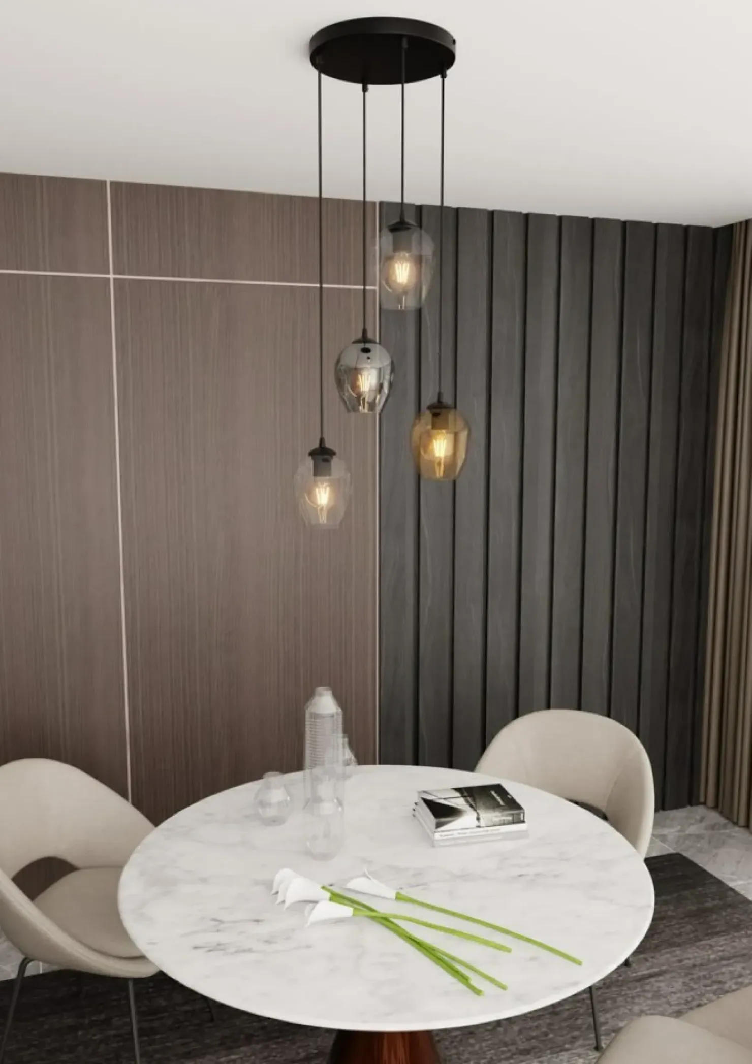 Sale Sklep Kaja Żyrandol z różnorodnymi kloszami 682/4PREM ISTAR PREMIUM | Kaja