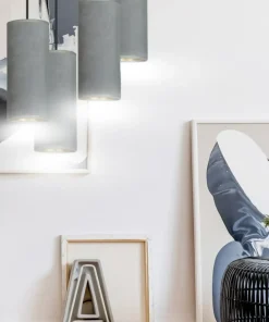 Hot Sklep Kaja Żyrandol z szaro-złotymi abażurami 1060/4PREM BENTE PREMIUM | Kaja