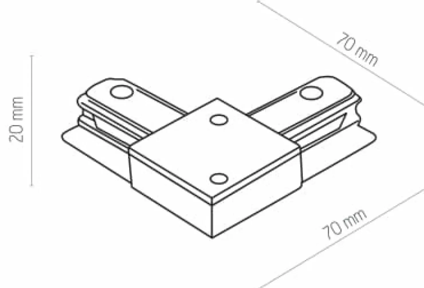 Złączka w kształcie L do szyny 1-fazowej TK 4070 TRACER | Kaja*Sklep Kaja Clearance