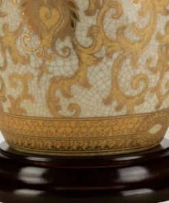Zdobiona lampka nocna, złota GOLD-THISTLE-TL z serii GOLDTHISTLE*Sklep Kaja Shop