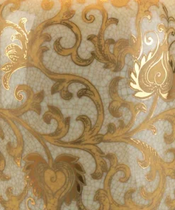 Zdobiona lampka nocna, złota GOLD-THISTLE-TL z serii GOLDTHISTLE*Sklep Kaja Shop