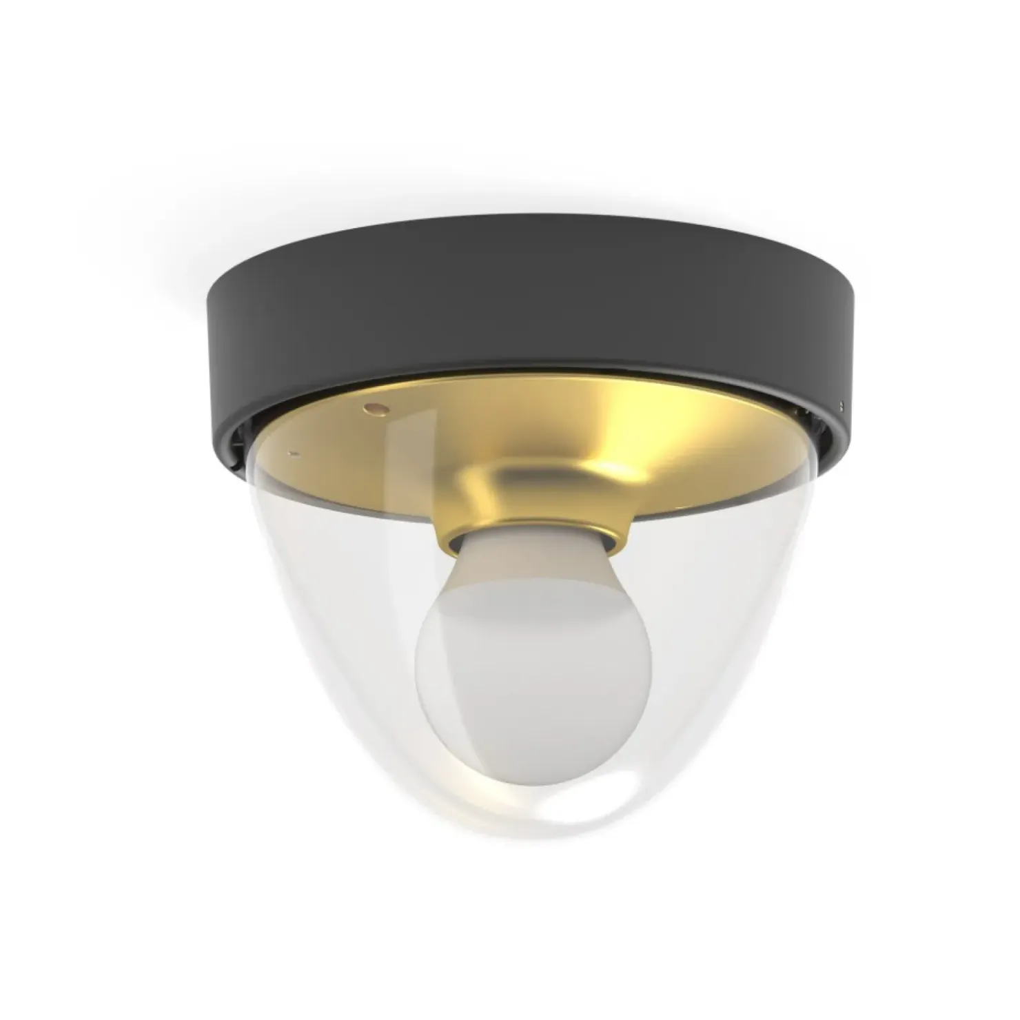 Zewnętrzna, czarno-złota lampa sufitowa, plafon 7976 | Kaja*Sklep Kaja New