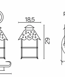 Zewnętrzna lampa stojąca, na żarówkę E27 K 4011/1/Z z serii CADIZ | Kaja Oświetl*Sklep Kaja Best Sale