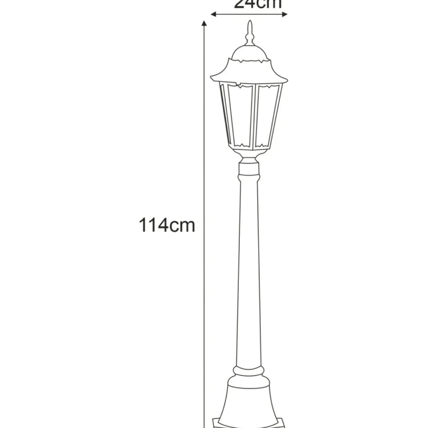 Zewnętrzna lampa stojąca retro K-6006A CZ/ZŁ LOZANA | Kaja Oświetlenie*Sklep Kaja Fashion