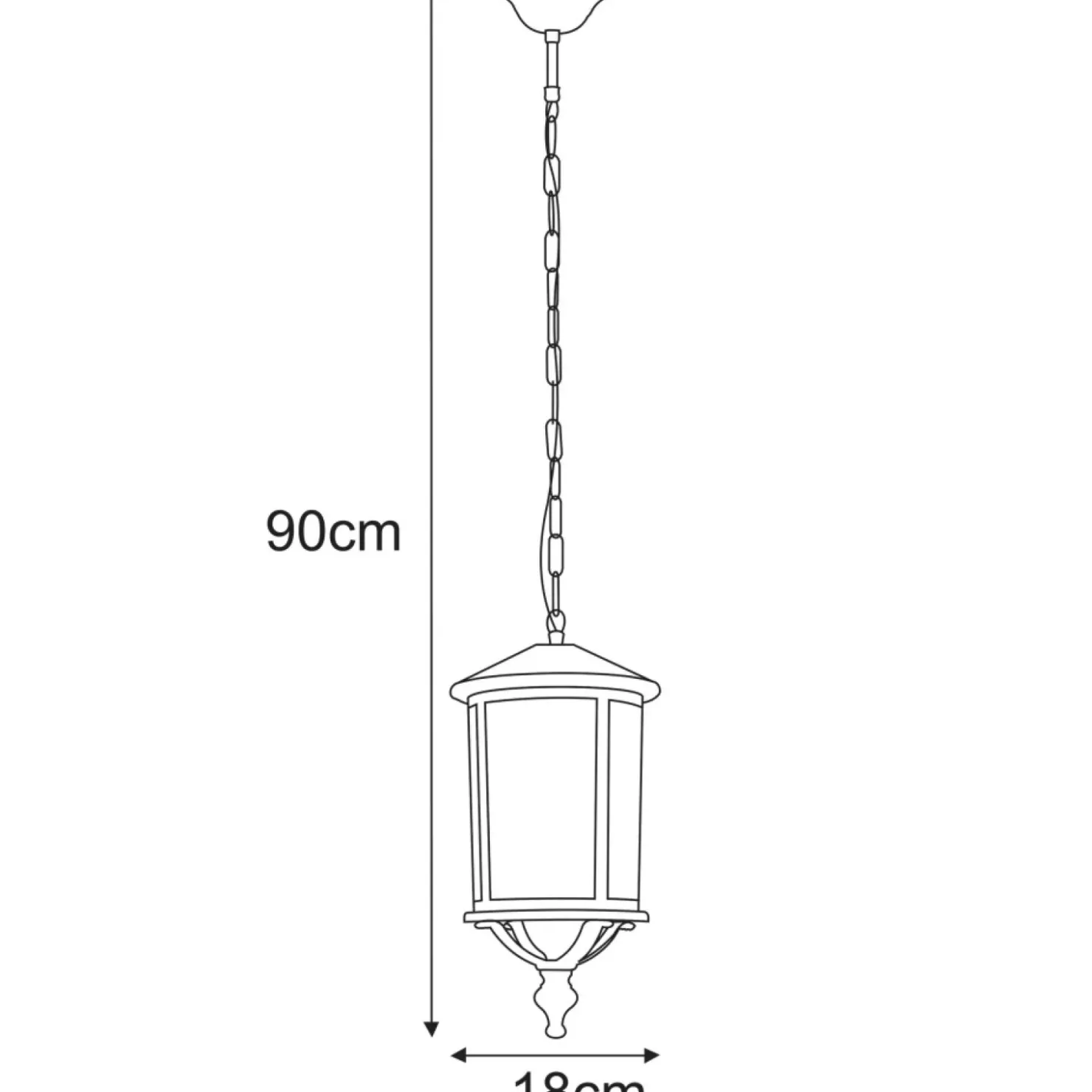 Zewnętrzna lampa wisząca na jedną żarówkę E27 K-8216 z serii CHICAGO*Sklep Kaja Flash Sale