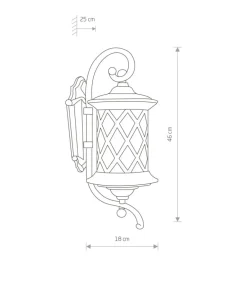Zewnętrzny kinkiet w stylu retro 6911 LANTERN | Kaja Oświetlenie*Sklep Kaja Clearance