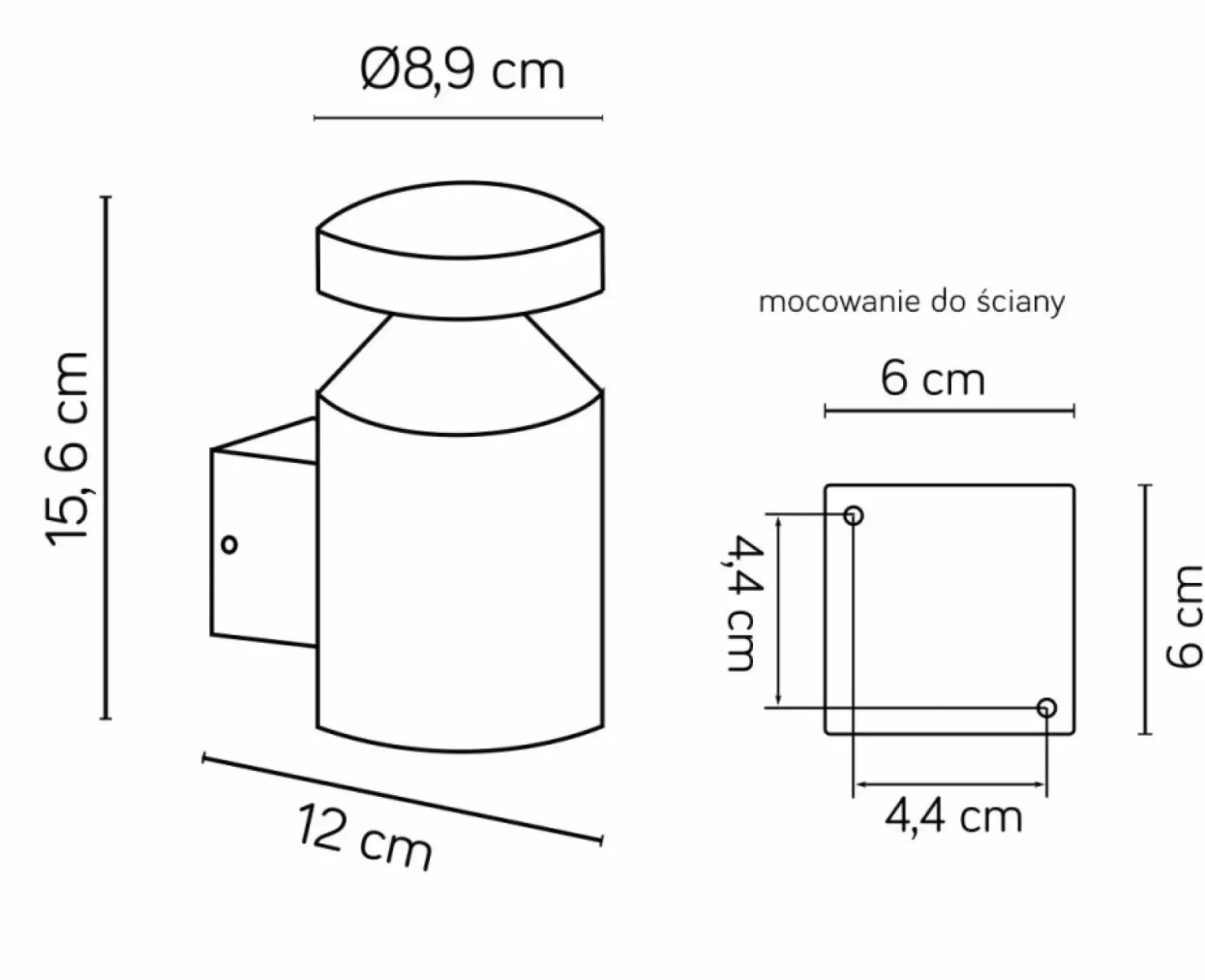 Zewnętrzny kinkiet z wbudowanym LED-em 6W DL-K100 z serii DELTA | Kaja Oświetlen*Sklep Kaja Cheap