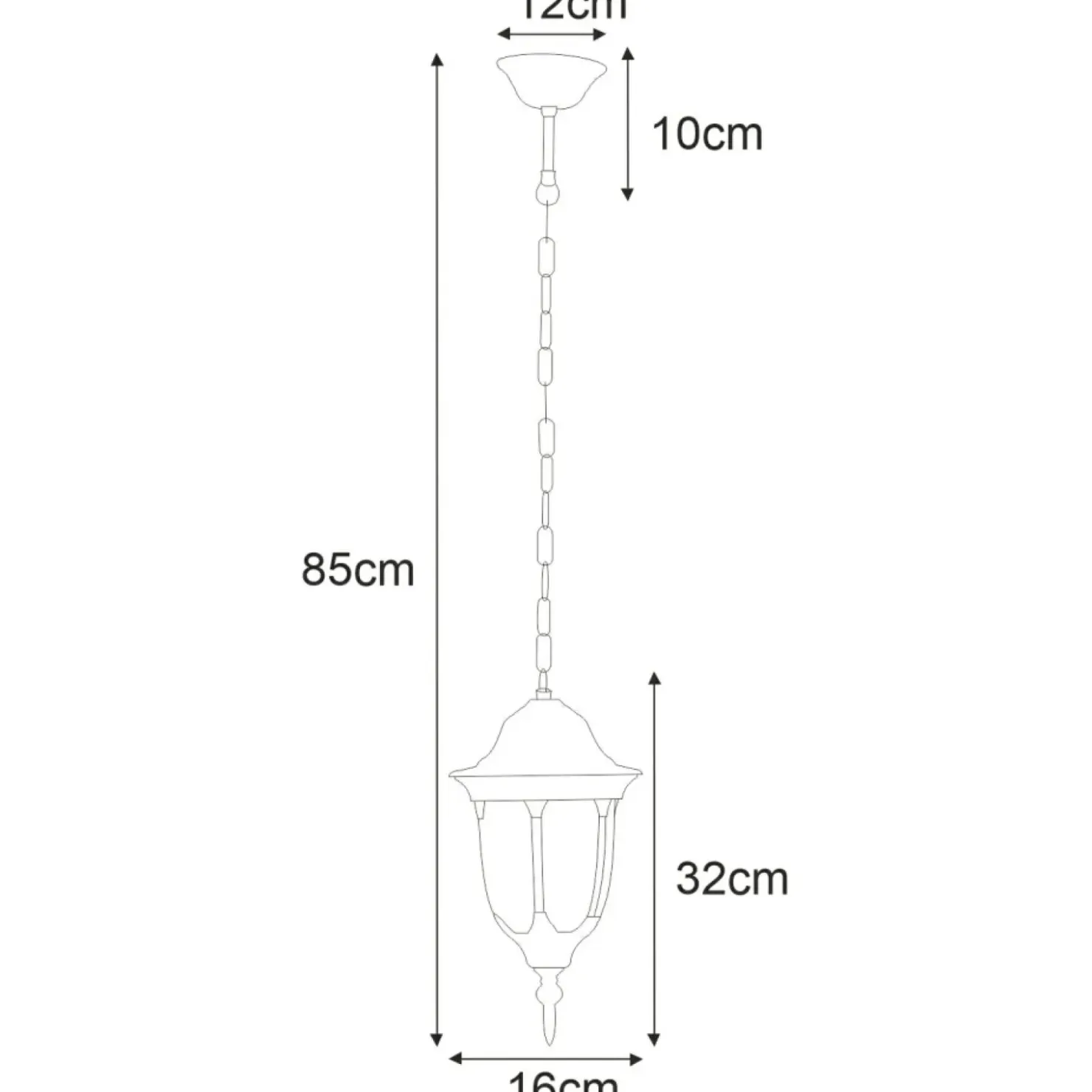 Zewnętrzny lampion wiszący na łańcuchu K-5007H/N VASCO | Kaja*Sklep Kaja Sale