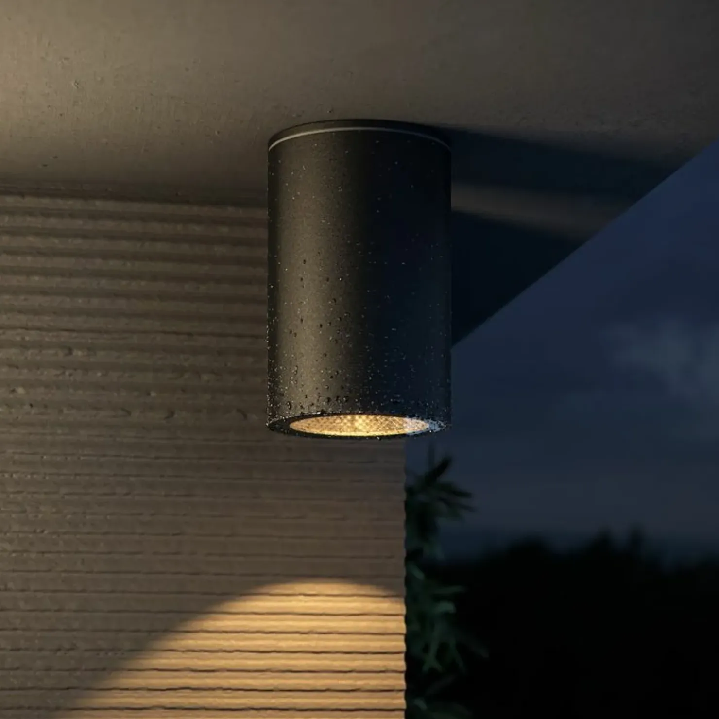 Zewnętrzny spot w kształcie tuby, lampa na taras O307CL-01B ROLL*Sklep Kaja Best