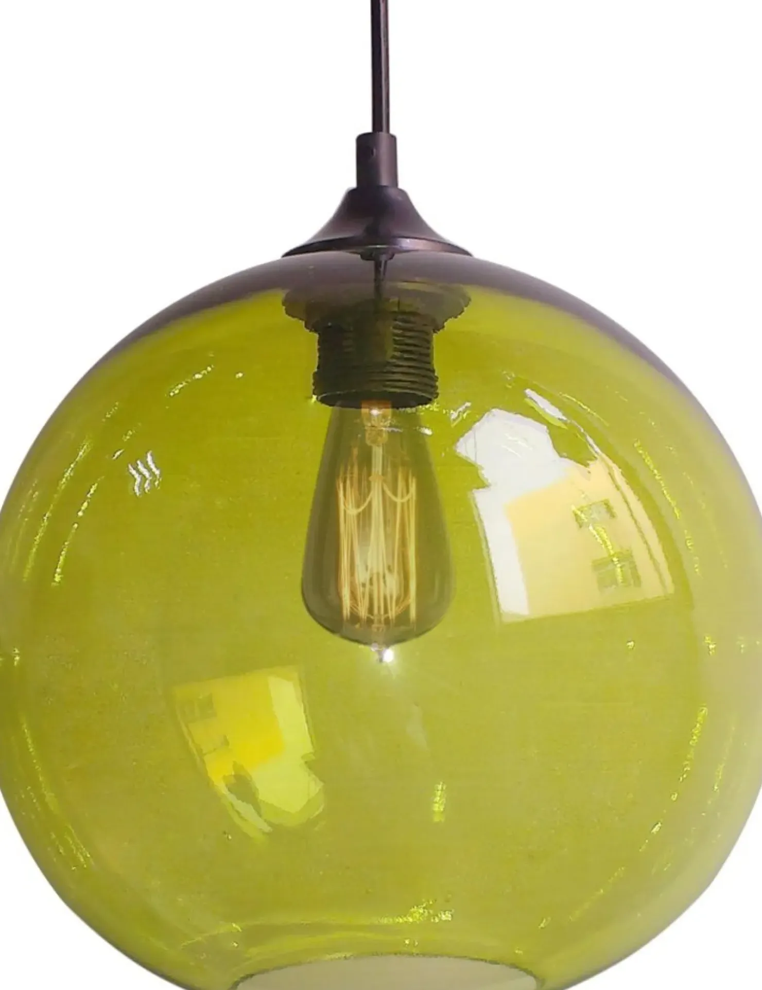 Shop Sklep Kaja Zielona kulista lampa wisząca z żarówką 31-29546 EDISON | Kaja zielony