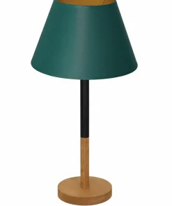Zielona lampa stołowa, brązowa podstawka LX 3757 z serii TABLE LAMPS*Sklep Kaja Discount
