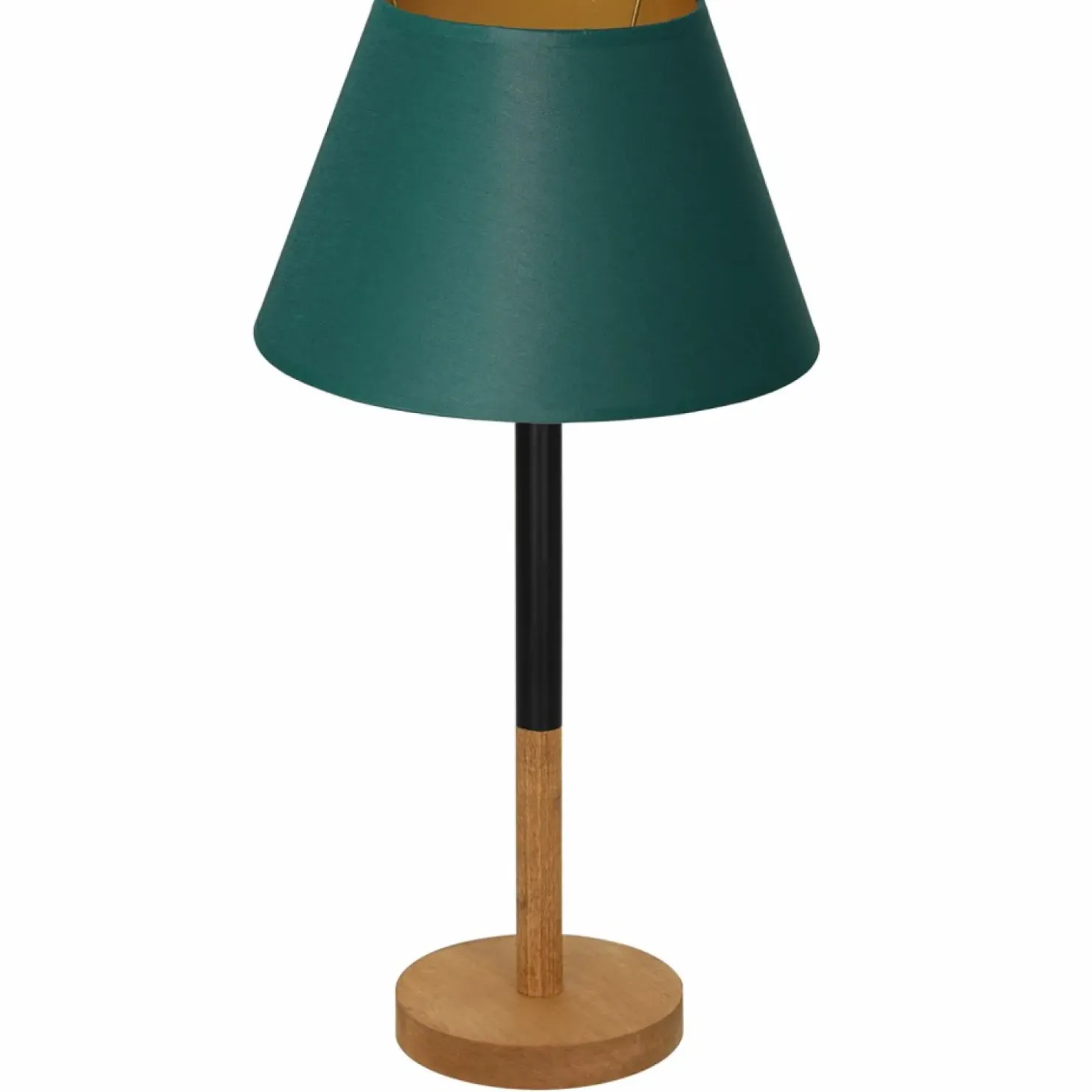 Zielona lampa stołowa, brązowa podstawka LX 3757 z serii TABLE LAMPS*Sklep Kaja Discount