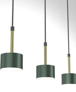 Store Sklep Kaja Zielona lampa ze złotymi elementami MLP7767 z serii ARENA | Kaja Oświetlenie