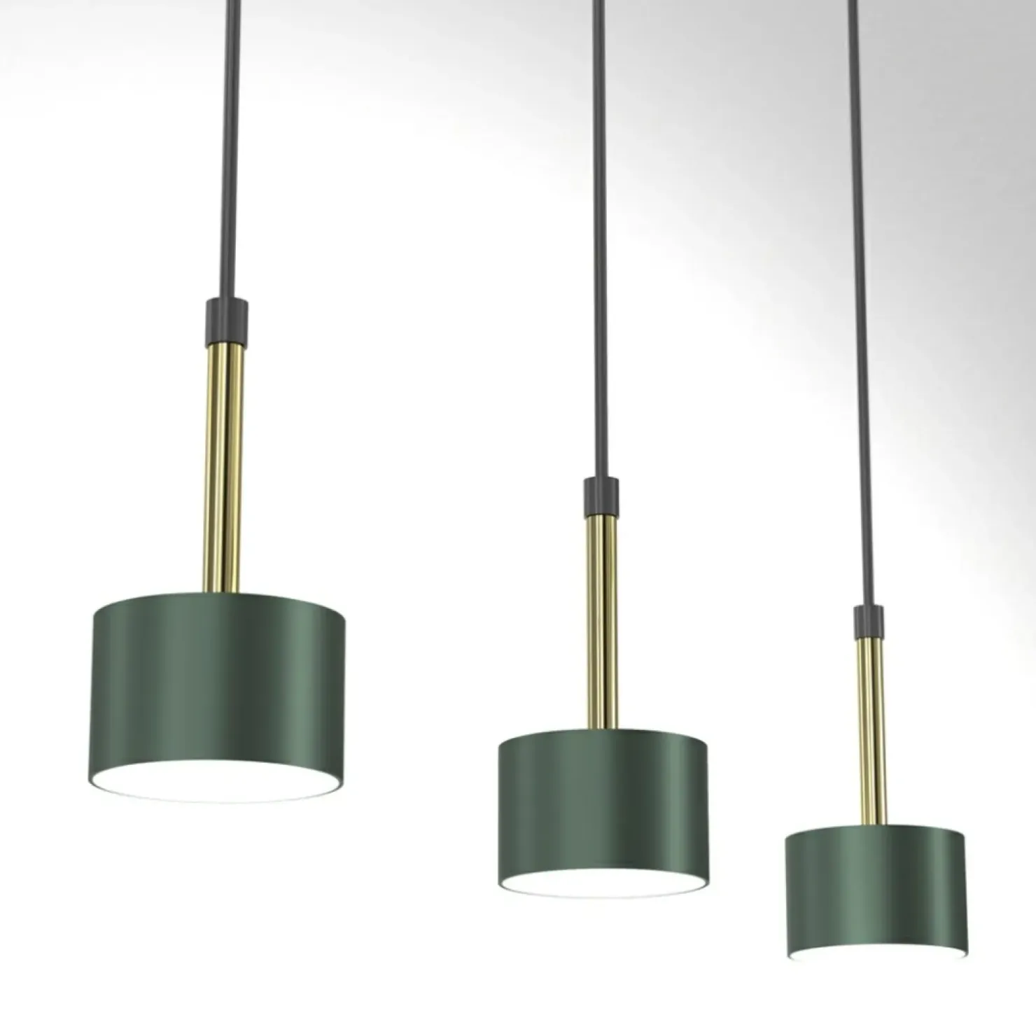 Store Sklep Kaja Zielona lampa ze złotymi elementami MLP7767 z serii ARENA | Kaja Oświetlenie