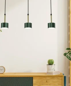 Store Sklep Kaja Zielona lampa ze złotymi elementami MLP7767 z serii ARENA | Kaja Oświetlenie