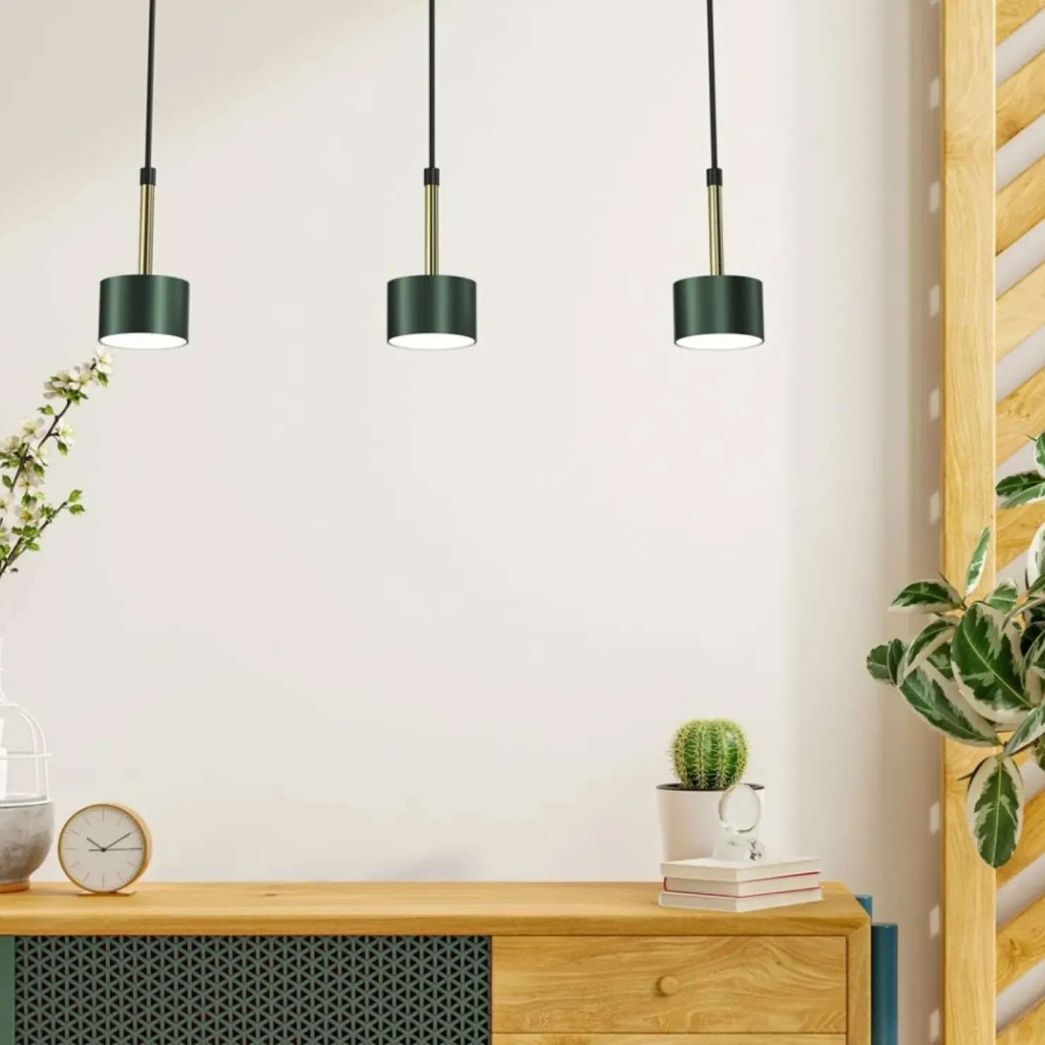 Store Sklep Kaja Zielona lampa ze złotymi elementami MLP7767 z serii ARENA | Kaja Oświetlenie