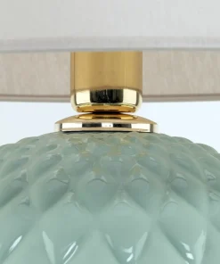 Zielona lampka nocna z beżowym abażurem TK 5904 SANTANA | Kaja*Sklep Kaja Fashion