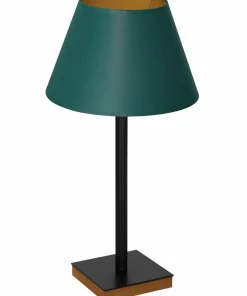 Zielona lampka nocna, ze złotym wnętrzem LX 3762 z serii TABLE LAMPS*Sklep Kaja Flash Sale