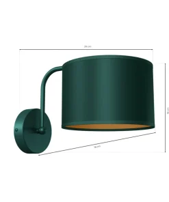 Zielono-złota lampa wisząca z abażurem MLP7872 z serii VERDE | Kaja Oświetlenie*Sklep Kaja Online
