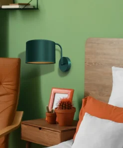 Zielono-złota lampa wisząca z abażurem MLP7872 z serii VERDE | Kaja Oświetlenie*Sklep Kaja Online