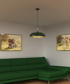 Hot Sklep Kaja Zielono-złota lampa wisząca, metalowa MLP7900 z serii LINCOLN | Kaja Oświetlenie
