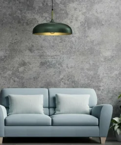 Hot Sklep Kaja Zielono-złota lampa wisząca, metalowa MLP7900 z serii LINCOLN | Kaja Oświetlenie