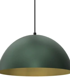 Clearance Sklep Kaja Zielono-złota lampa wisząca, średnica klosza 35cm MLP8286 z serii BETA | Kaja Oś