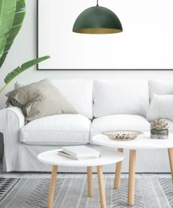 Clearance Sklep Kaja Zielono-złota lampa wisząca, średnica klosza 35cm MLP8286 z serii BETA | Kaja Oś
