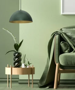 Clearance Sklep Kaja Zielono-złota lampa wisząca, średnica klosza 35cm MLP8286 z serii BETA | Kaja Oś