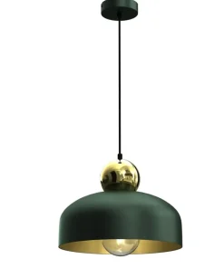 New Sklep Kaja Zielono-złota, metalowa lampa wisząca MLP7694 z serii HARALD | Kaja Oświetlenie